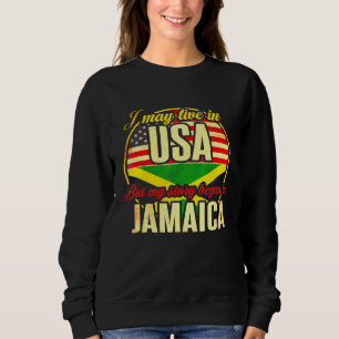 Sweatshirt Je Vis Peut-Être Aux Etats-Unis Mais Mon Histoire