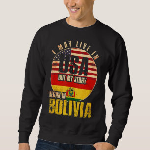 Sweatshirt Je Vis Peut-Être Aux Etats-Unis Mais Mon Histoire 