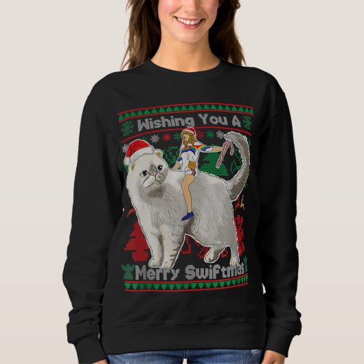 Sweatshirt Je Vous Souhaite Un Joyeux Swiftmas Laid Noël Swea (Devant)