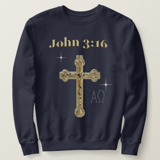 Sweatshirt Jean 3:16 chrétien (Design devant)