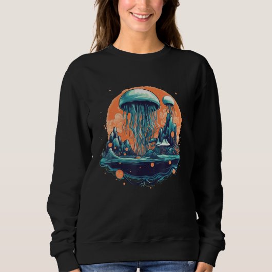 Sweatshirt Jellyfish In Space Jellyfish Graphic Print Art (Devant)