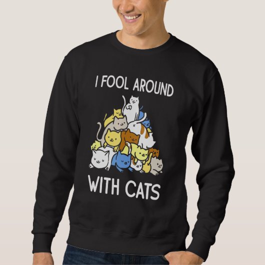 Sweatshirt J'Embrasse Avec Chats Kitten (Devant)