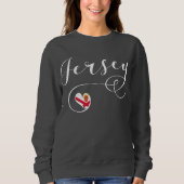 Sweatshirt Jersey Flag Heart, Îles Anglo-Normandes (Devant)
