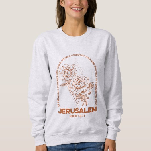 Sweatshirt Jérusalem Bible verset 66 13 (Devant)
