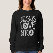 Sweatshirt Jésus aime le Bitcoin (Devant)
