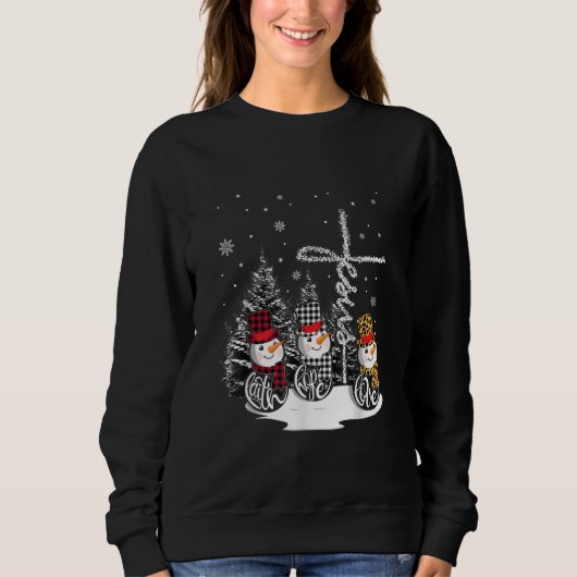 Sweatshirt Jésus amour | Jesus Faith Hope Love Snowman (Devant)