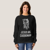 Sweatshirt Jesus and Carbonara Christian Carbonara (Devant entier)