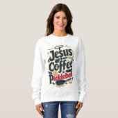 Sweatshirt Jesus, Café & Pickleball - Combo Foi & Fun (Devant entier)