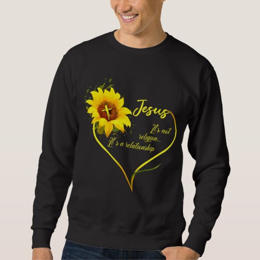 Sweatshirt Jésus Ce n'est pas une religion C'est une relation (Devant)