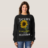 Sweatshirt Jésus Ce n'est pas une religion C'est une relation (Devant entier)