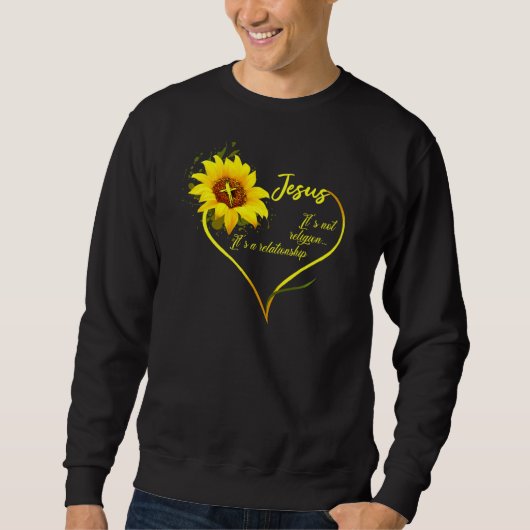 Sweatshirt Jésus Ce n'est pas une religion C'est une relation (Devant)