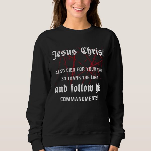 Sweatshirt Jesus Christ Bible Faith God Christianity (Devant)