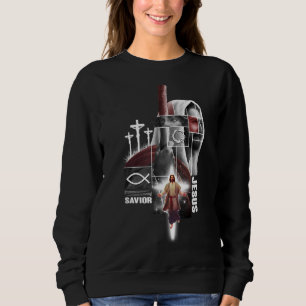 SWEATSHIRT JÉSUS CHRISTIAN THE SAVIOR GOD FAITH IN CHRIST FUN