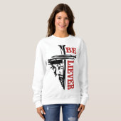 Sweatshirt Jesus Cross Nail Design – Powerful Christian (Devant entier)