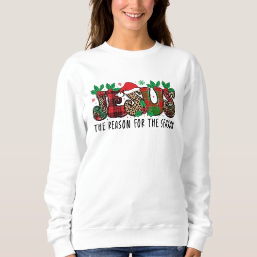 Sweatshirt Jésus de Noël coloré (Devant)