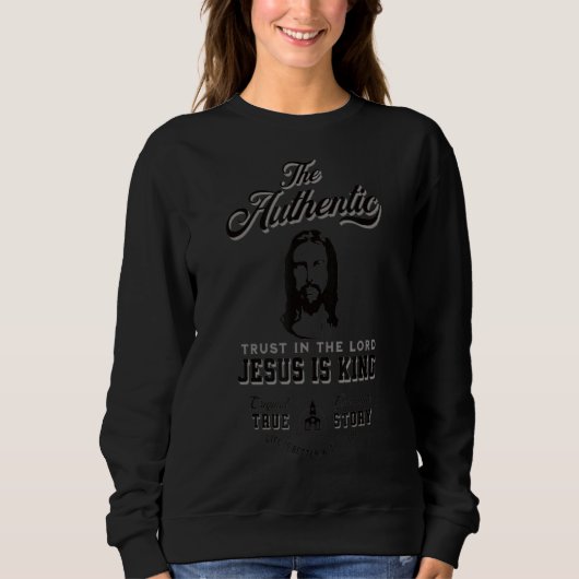 Sweatshirt Jésus est le roi chrétien (Devant)