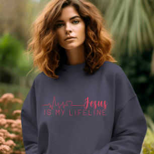 SWEATSHIRT JÉSUS EST MA LIFELINE