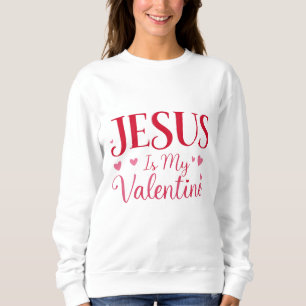 Sweatshirt Jésus est ma Saint Valentin - Rouge