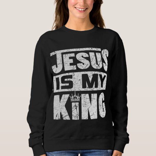 Sweatshirt Jésus est mon roi (Devant)