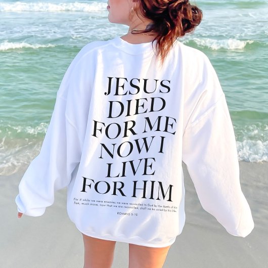 Sweatshirt Jésus est mort pour moi | Vêtements esthétiques ch