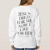 Sweatshirt Jésus est mort pour moi | Vêtements esthétiques ch (Dos)