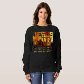 Sweatshirt Jésus Est Né Comme Un Bébé Prêché Comme Un Enfant (Devant entier)