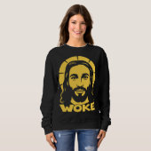 Sweatshirt Jésus est un libéral réveillé (Devant entier)