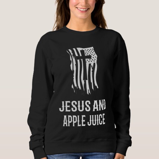 Sweatshirt Jésus Et Jus De Pomme ! Christian Apple Juice (Devant)