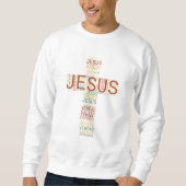 Sweatshirt Jésus et la foi Croix Chrétienne Espagnol Hommes (Devant)
