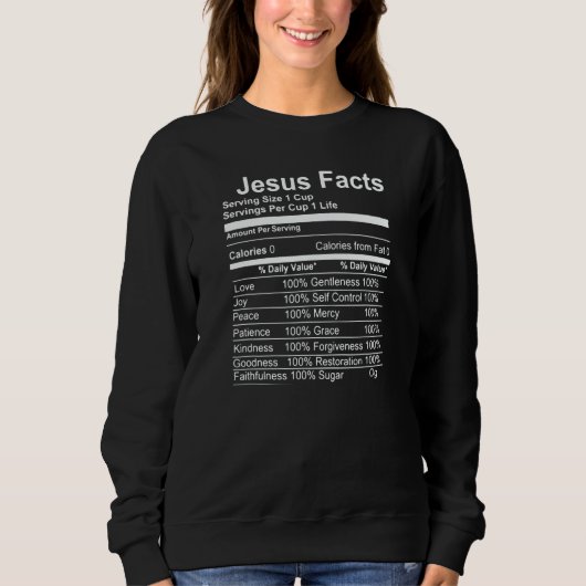 Sweatshirt Jesus Facts (Devant)