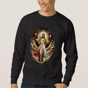 Sweatshirt Jésus J'Ai Confiance En Toi Divine Miséricorde Cat