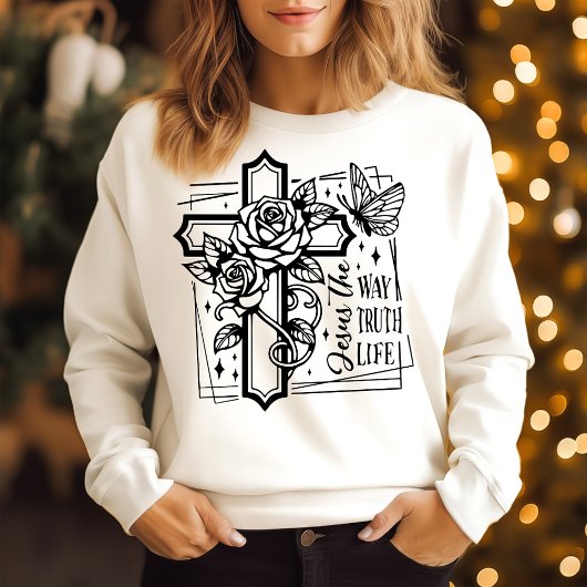 Sweatshirt Jésus, la manière de vivre la vérité