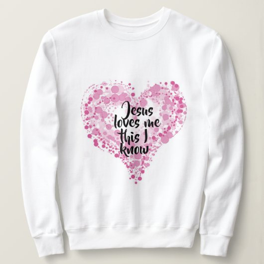 Sweatshirt "Jesus loves-moi". (Design devant)