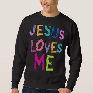 Sweatshirt Jésus m'aime Église religieuse chrétienne catholiq