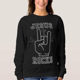 Sweatshirt Jesus Rocks Biblique Festival Femmes