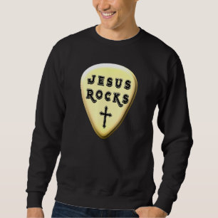 Sweatshirt Jesus Rocks Gold Onglet de guitare Christian Worsh