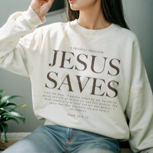 Sweatshirt Jésus sauve Chrétien esthétique Unisex Vêtement