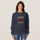 Sweatshirt JÉSUS Vous Aime - Chrétien (Devant entier)
