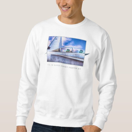 SWEATSHIRT JET DE COMBATTRE F-18 HORNET À L'AISE (Devant)