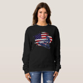 Sweatshirt Jet Ski American USA Flag Jetski Rider (Devant entier)