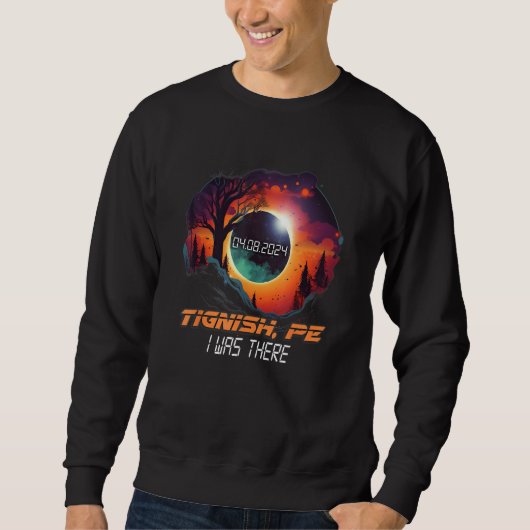 Sweatshirt J'étais là éclipse totale de soleil Tignish PE Île (Devant)