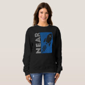 Sweatshirt Jeton de chiffrement à proximité Rocket Retro Vint (Devant entier)