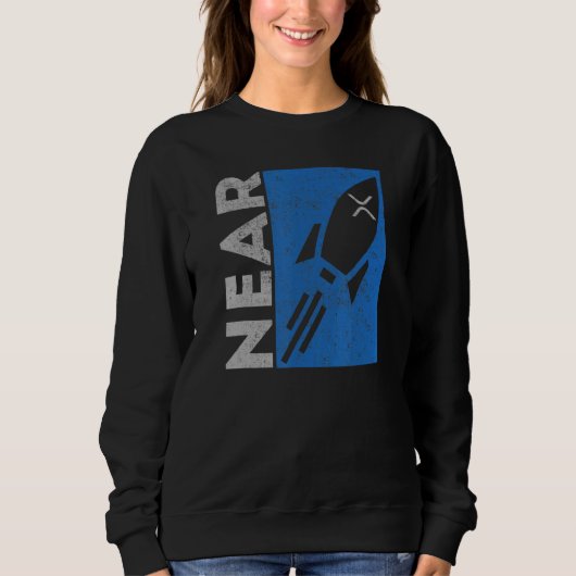 Sweatshirt Jeton de chiffrement à proximité Rocket Retro Vint (Devant)