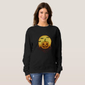 Sweatshirt Jeu d'arcade rétro 80s 8 bits Halloween Citrouille (Devant entier)