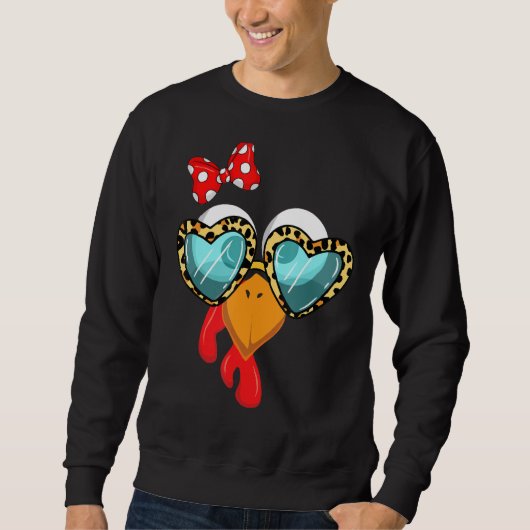 Sweatshirt Jeu de chardons Turquie Visage Empreinte de léopar (Devant)