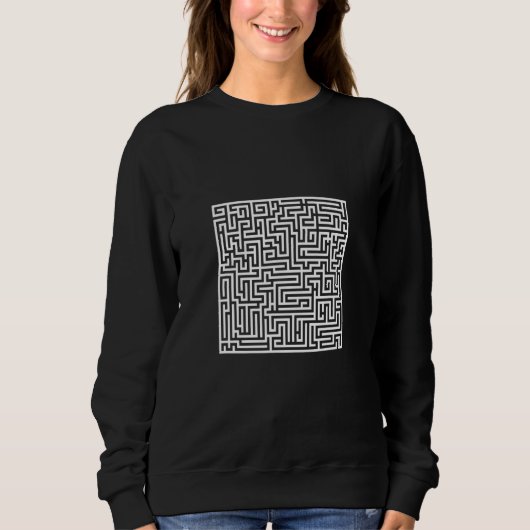 Sweatshirt Jeu de circuit à branches de labyrinthe puzzle (Devant)