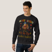 Sweatshirt Jeu de contrepartie d'action de grâces le plus sus (Devant entier)