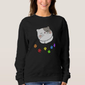 Sweatshirt Jeu De Dinets Polyédriques Du Chat De Dungeon Meow (Devant)