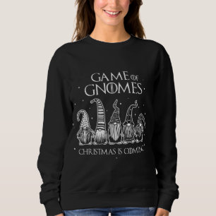 Sweatshirt Jeu De Gnomes Noël Arrive Drôle Trois Gno