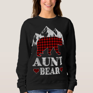 Sweatshirt Jeu de Noël de la tante Bear Red Plaid Buffalo